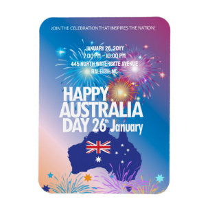 Imán Feliz Día de Australia 26 de enero Festival de fue