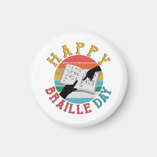 Imán Feliz Día de Braille