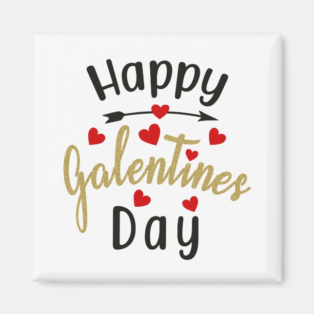 Imán Feliz Día de Galentines Valentines Amores Amistade (Frente)