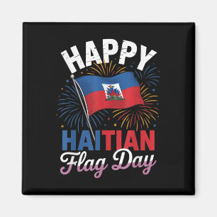 Imán Feliz Día de la Bandera Haitiana Guay Haiti Flag M