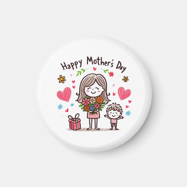 Imán Feliz Día de la Madre (Frente)
