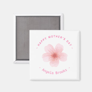 Imán Feliz día de la madre, blanco rosado