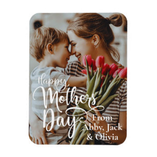 Imán Feliz Día de la Madre Personalizado foto y texto