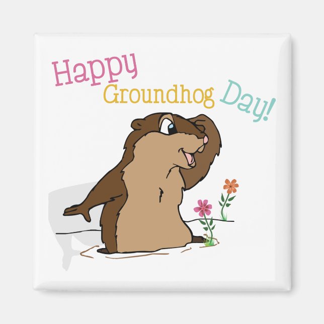 Imán Feliz Día de la Marmota (Frente)