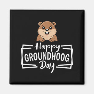 Imán Feliz Día de la Marmota Humor sobre el Clima de la