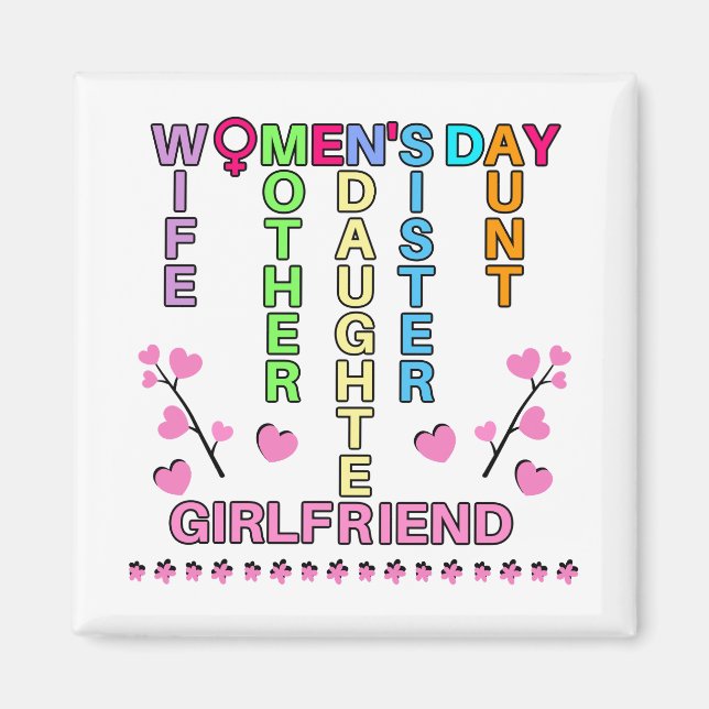 Imán Feliz Día de la Mujer (Frente)