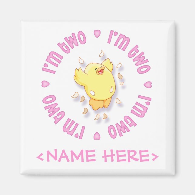 Imán Feliz Día de la Patata 2 Rosa (Frente)