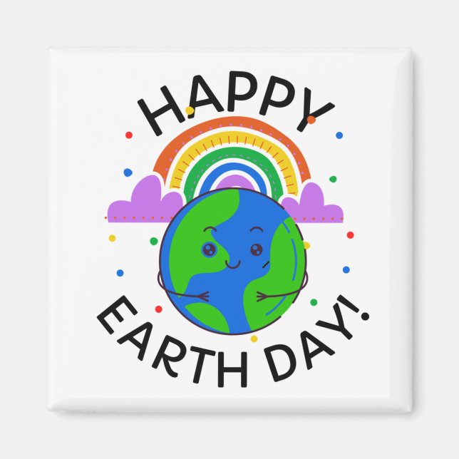 Imán Feliz Día de la Tierra (Frente)