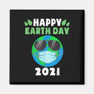 Imán Feliz Día de la Tierra 2021 Divertidos niños con m