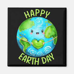 Imán Feliz Día de la Tierra Niños y Niñas Hombres Mujer