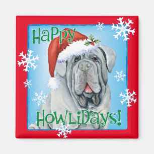 Imán Feliz Día de los Años Napolitanos Mastiff Magnet