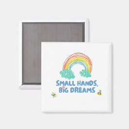 Imán Feliz día de los niños Manos pequeñas, grandes sue