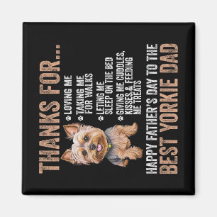 Imán Feliz Día De Los Padres Al Mejor Yorkie Dad Yorksh