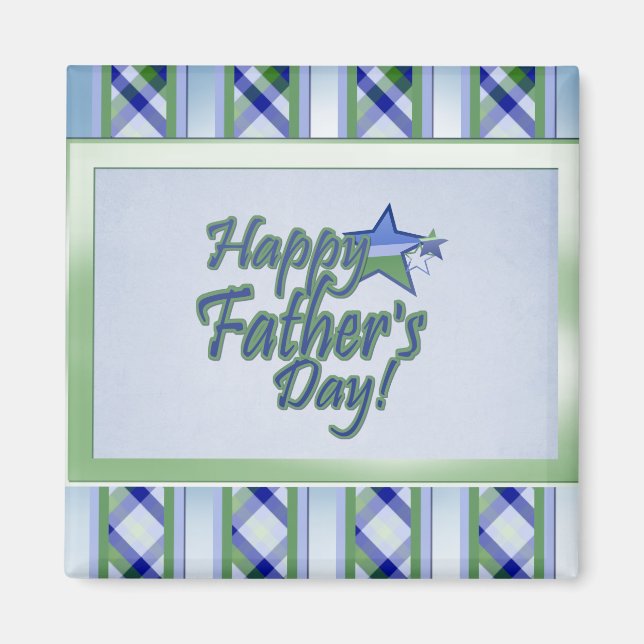 Imán feliz día de los padres Star Dad (Frente)