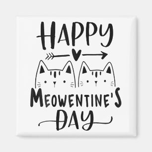 Imán Feliz Día de Meowentine al gracioso El día de San 