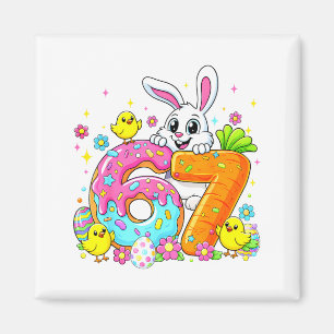 Imán Feliz día de Pascua 67 Seis Siete divertido conejo