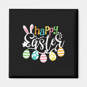 Imán Feliz Día de Pascua Colorida Caza de Huevos Cute B