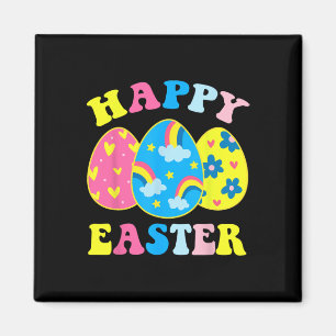 Imán Feliz día de Pascua divertida búsqueda de huevos d