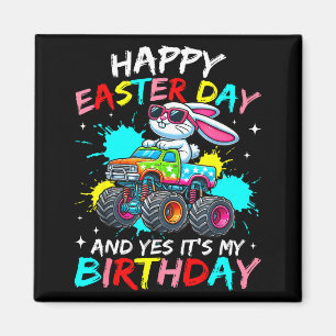 Imán Feliz día de Pascua y sí es mi cumpleaños Camión B