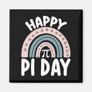 Imán Feliz Día de Pi Boho Arcoíris Matemáticas Matemáti