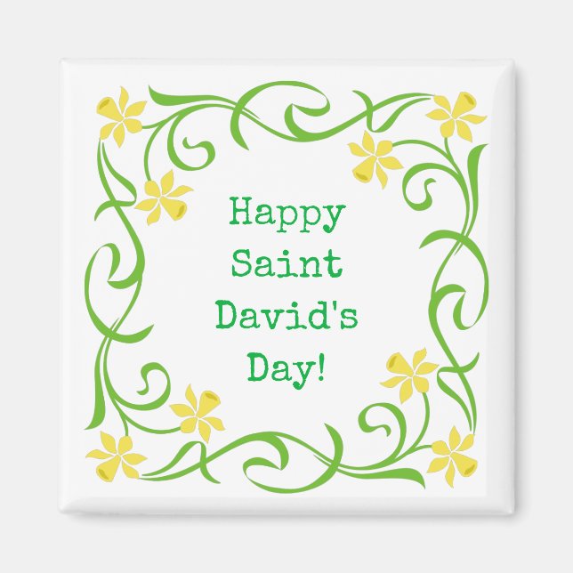 Imán Feliz Día de San David (Frente)