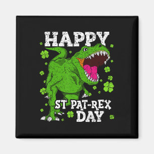 Imán Feliz día de San Patricio Dinosaurio T-rex Niños B