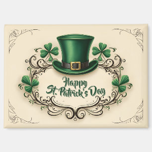 Imán Feliz día de San Patricio Diseño de trébol