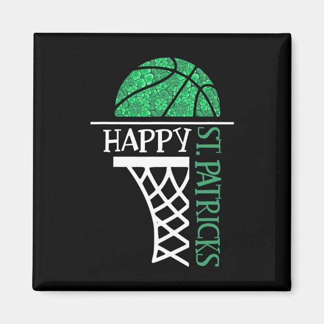 Imán Feliz Día de San Patricio, jugador de baloncesto S (Frente)