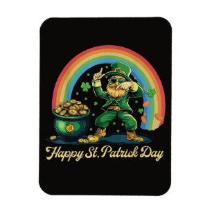 Imán Feliz día de San Patricio Leprechaun divertido