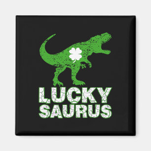 Imán Feliz día de San Patricio Luckysaurus Dinosaurio S