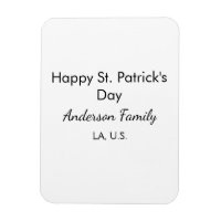 Feliz día de San Patricio nombre familia lugar sim