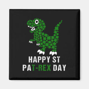 Imán Feliz día de San Patricio Patrex T-rex Dinosaurio 