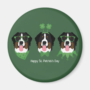 Imán Feliz Día de San Patricio Perros de Montaña de Ber