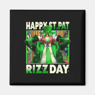 Imán Feliz Día de San Patricio Rizz Trump Gracioso St P