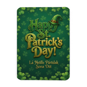 Imán Feliz día de San Patricio Sombrero de duende celta