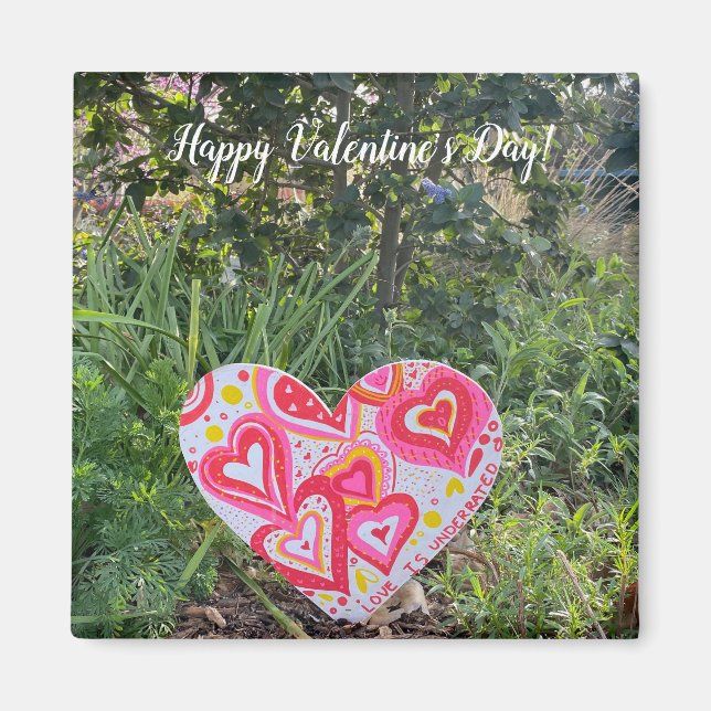 Imán ¡Feliz Día de San Valentín! (Frente)