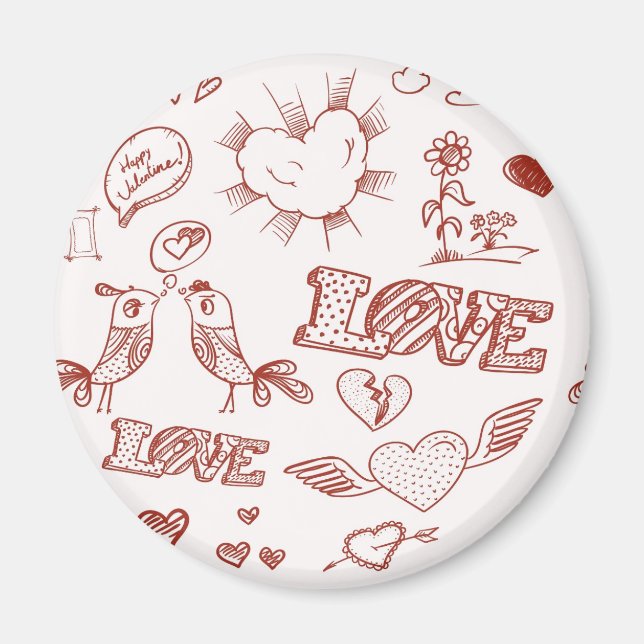 Imán Feliz Día de San Valentín (Frente)