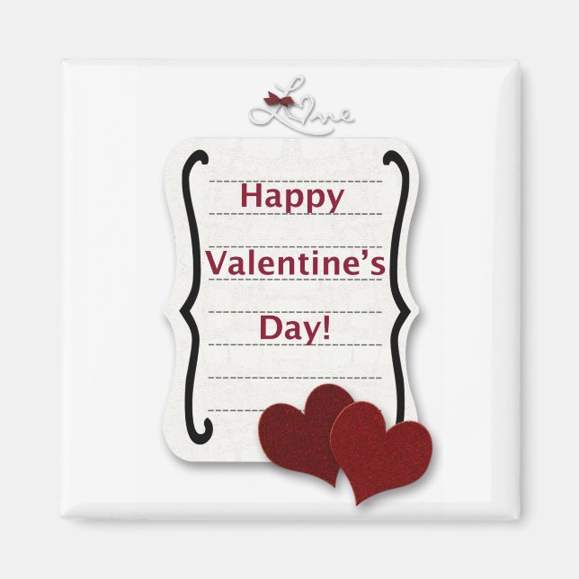 Imán Feliz Día de San Valentín (Frente)