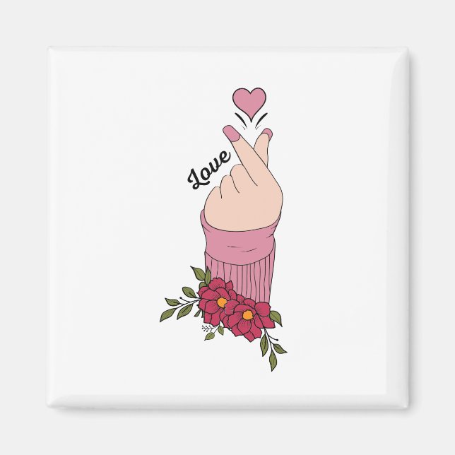Imán Feliz Día de San Valentín 2023 - Amo a las imágene (Frente)