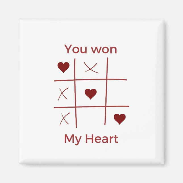 Imán Feliz Día de San Valentín 2023 Ideas - Ganaste mi  (Frente)