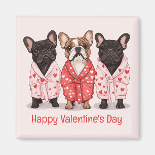 Imán Feliz Día de San Valentín Bulldog francés