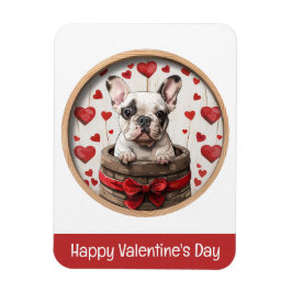 Imán Feliz Día de San Valentín Bulldog francés