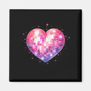 Imán Feliz Día de San Valentín Coquette Bola de Discote