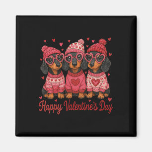 Imán Feliz Día de San Valentín Dachshund Mama Coquette 
