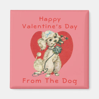 Imán Feliz Día de San Valentín del perro