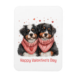 Imán Feliz Día de San Valentín Perros de Montaña Bernes