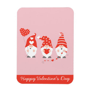 Imán Feliz Día de San Valentín se vuelve rosado rojo