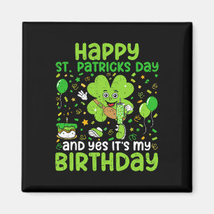 Imán Feliz Día de Santo Patrocinio Cumpleaños Shamrock 