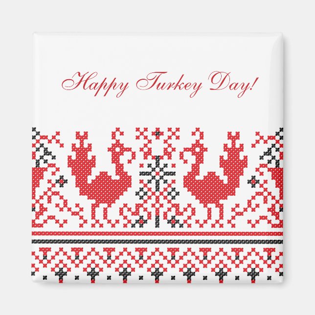 Imán ¡Feliz Día de Turquía! (Frente)