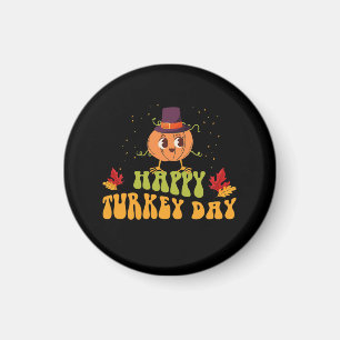 Imán feliz día de turquía otoño día de agradecimiento e